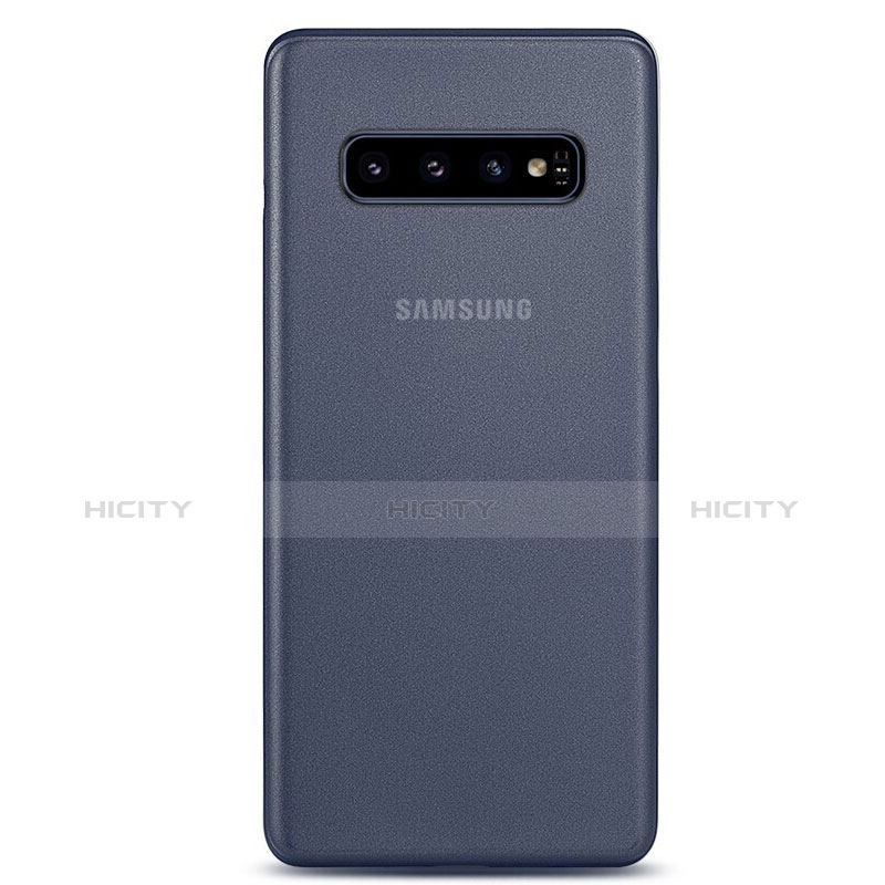 Hülle Ultra Dünn Schutzhülle Tasche Durchsichtig Transparent Matt P01 für Samsung Galaxy S10 Plus Blau Plus