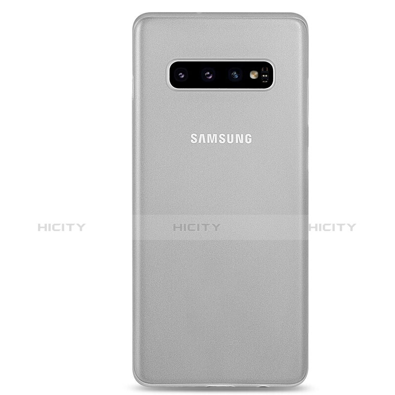 Hülle Ultra Dünn Schutzhülle Tasche Durchsichtig Transparent Matt P01 für Samsung Galaxy S10 Weiß Plus
