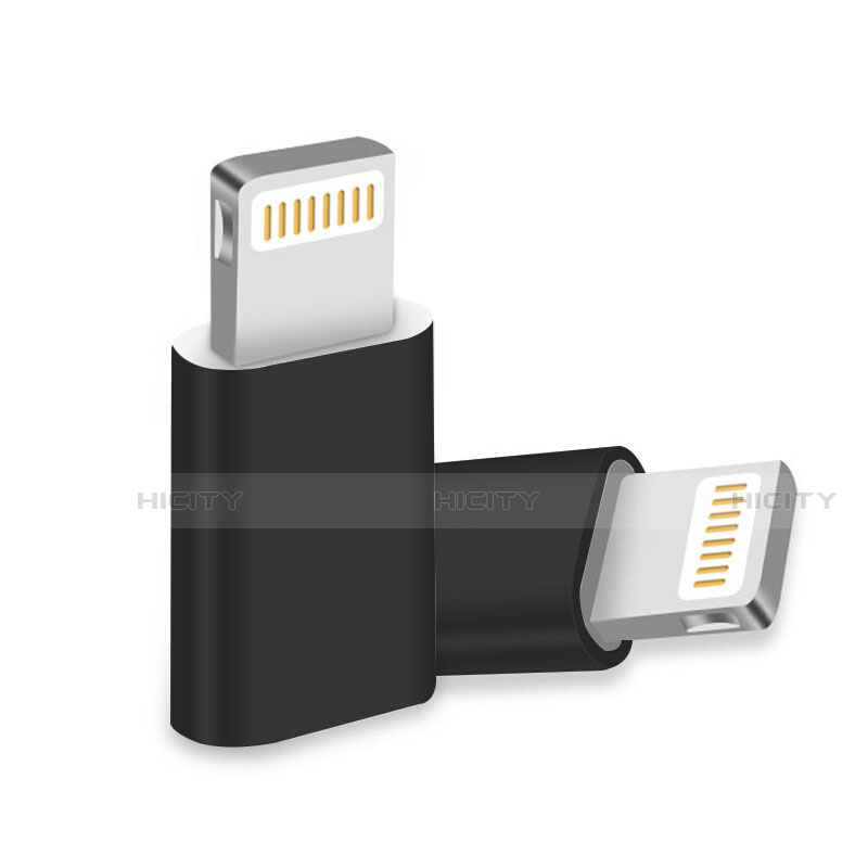 Kabel Android Micro USB auf Lightning USB H01 für Apple iPhone 11 Pro Max Schwarz groß