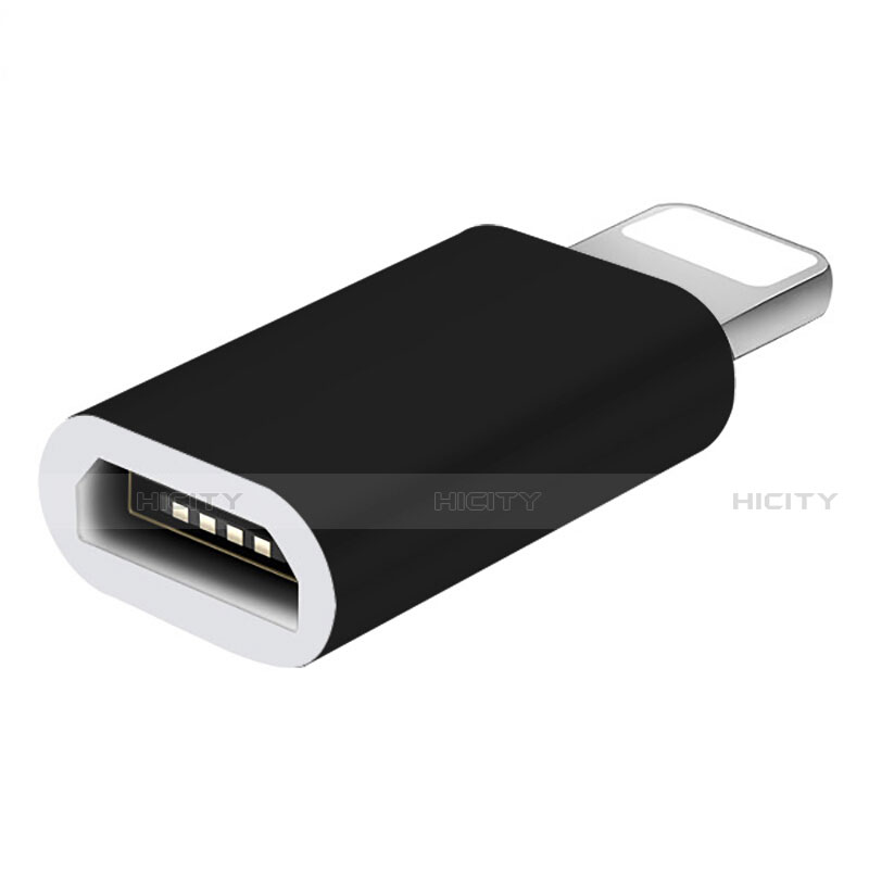 Kabel Android Micro USB auf Lightning USB H01 für Apple iPhone 5S Schwarz groß