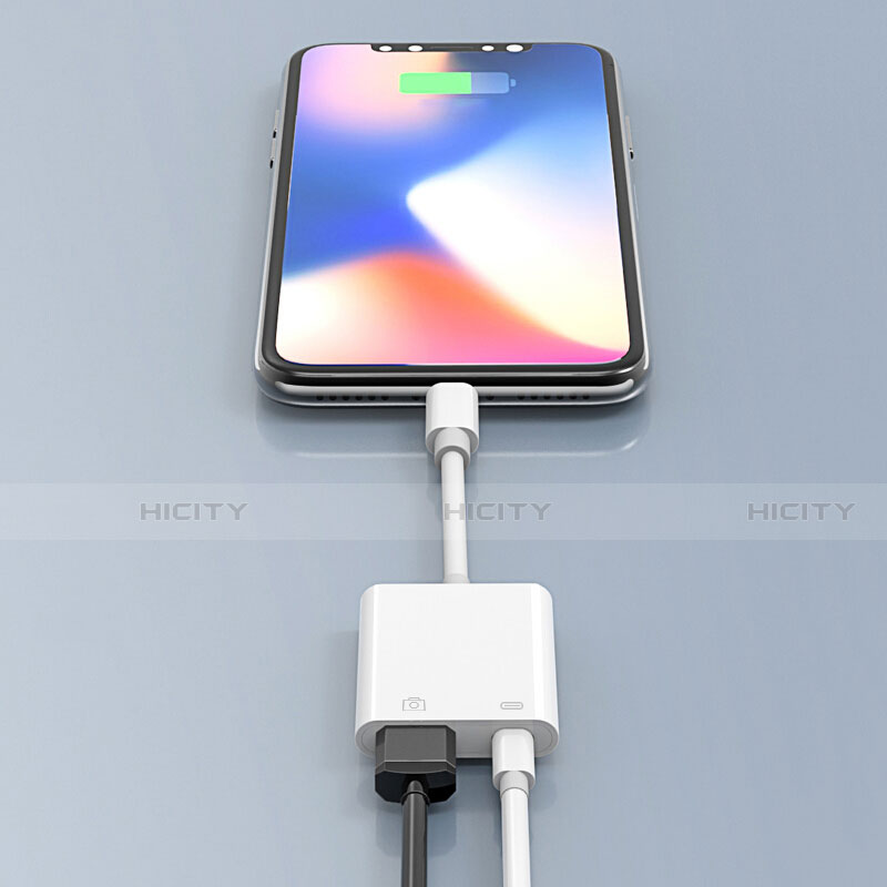 Kabel Lightning auf USB OTG H01 für Apple iPhone 11 Weiß