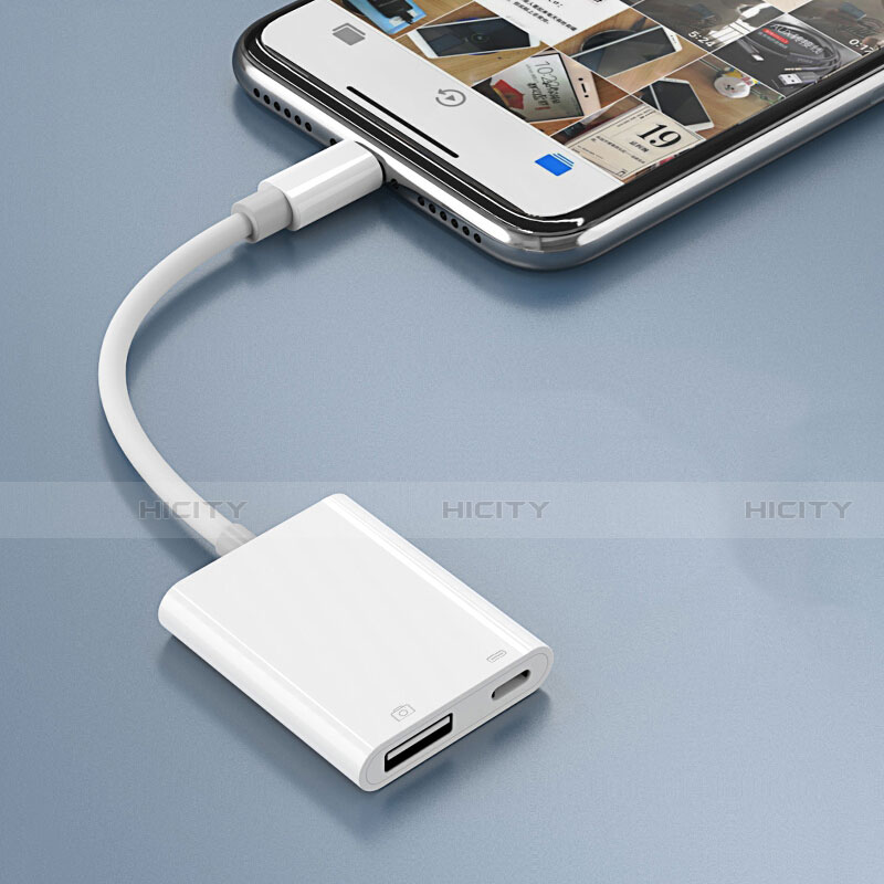 Kabel Lightning auf USB OTG H01 für Apple iPhone 6 Plus Weiß groß