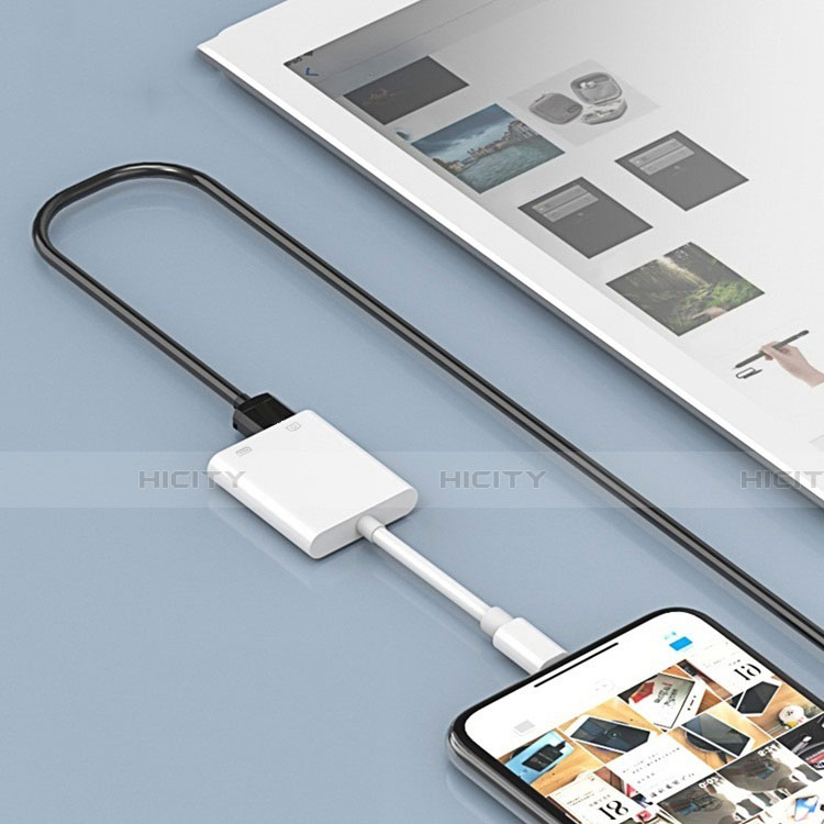 Kabel Lightning auf USB OTG H01 für Apple iPhone 6 Plus Weiß groß