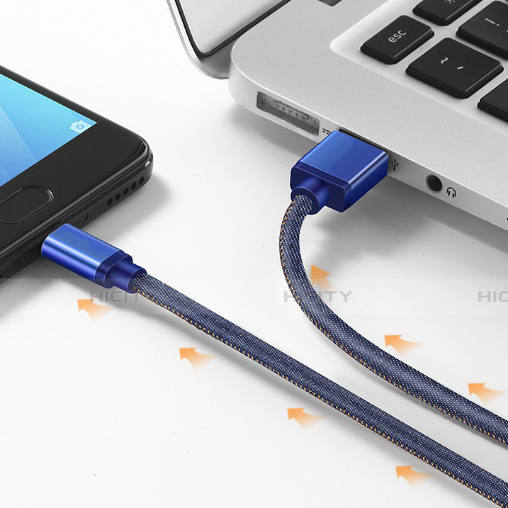 Kabel Micro USB Android Universal A11 Blau groß
