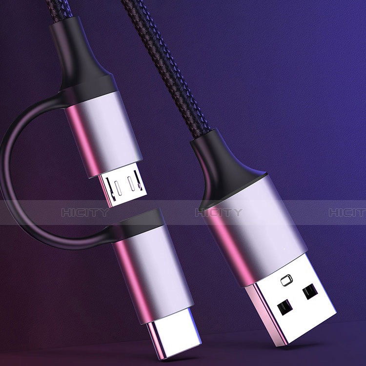 Kabel Type-C und Mrico USB Android Universal T03 Schwarz groß