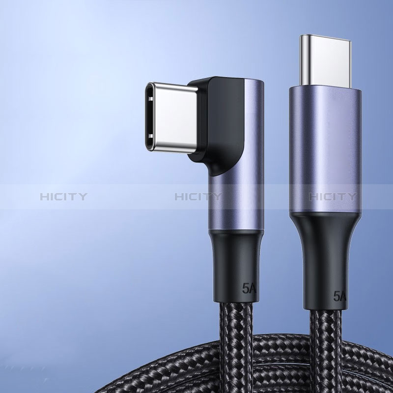 Kabel Type-C USB-C auf Type-C USB-C 100W H02 Schwarz