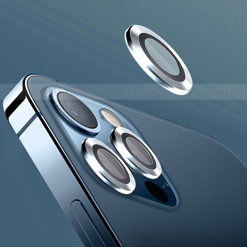 Kameraschutz Gehärtetes Glas Glasfolie Skins zum Aufkleben C04 Panzerglas für Apple iPhone 13 Pro Max Silber