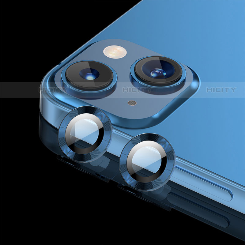Kameraschutz Gehärtetes Glas Glasfolie Skins zum Aufkleben C08 Panzerglas für Apple iPhone 13 Mini Blau
