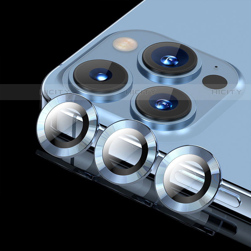 Kameraschutz Gehärtetes Glas Glasfolie Skins zum Aufkleben C08 Panzerglas für Apple iPhone 13 Pro Hellblau