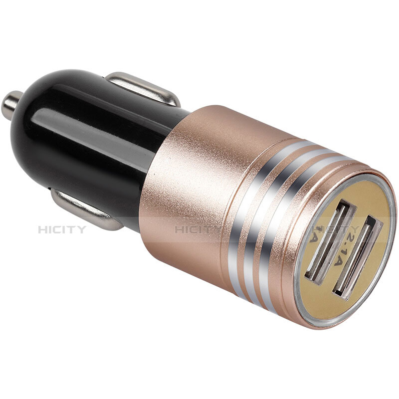 Kfz-Ladegerät Adapter 3.1A Dual USB Zweifach Stecker Fast Charge Universal U04 Rosa