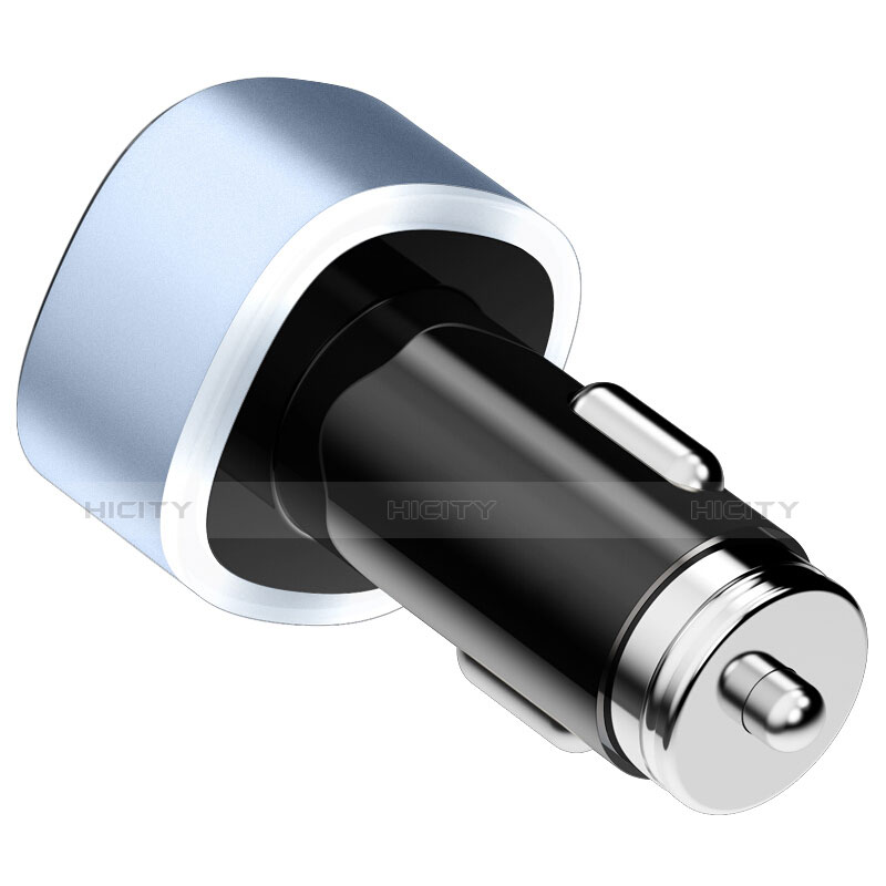Kfz-Ladegerät Adapter 4.8A Dual USB Zweifach Stecker Fast Charge Universal Hellblau groß