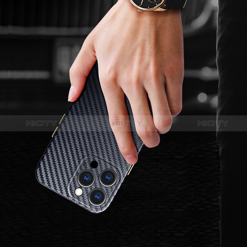 Kohlefaser Hülle Handyhülle Luxus Schutzhülle Flexible Tasche Köper C01 für Apple iPhone 14 Pro