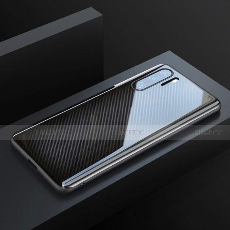 Kohlefaser Hülle Handyhülle Luxus Schutzhülle Tasche Köper T01 für Huawei P30 Pro New Edition groß