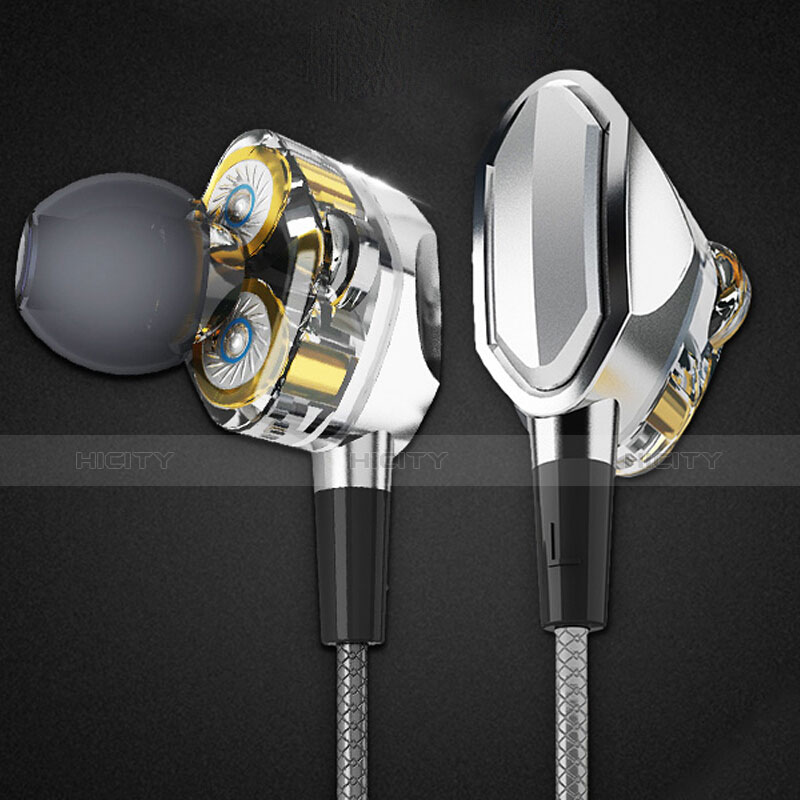 Kopfhörer Stereo Sport Ohrhörer In Ear Headset H04 Silber