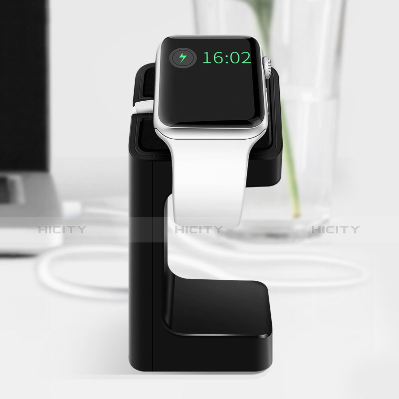 Ladegerät Dock Ladestation Ständer Halter Halterung C04 für Apple iWatch 2 42mm Schwarz groß