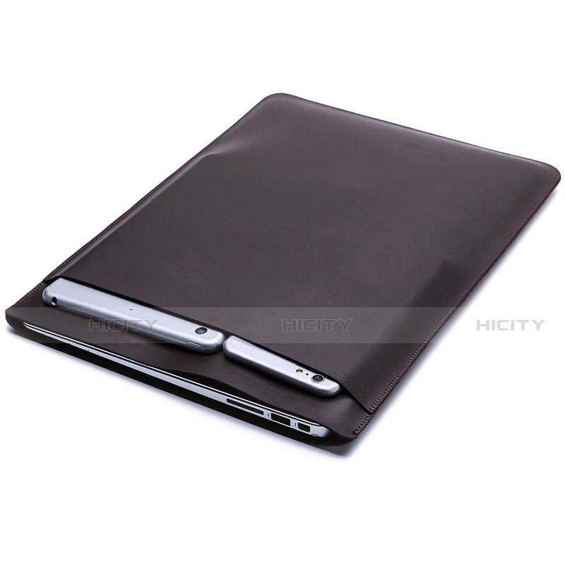 Leder Handy Tasche Sleeve Schutz Hülle für Huawei Honor MagicBook 15 Braun