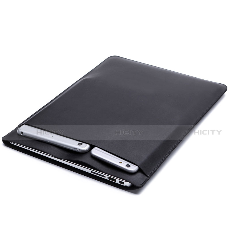Leder Handy Tasche Sleeve Schutz Hülle für Huawei Honor MagicBook 15 Schwarz