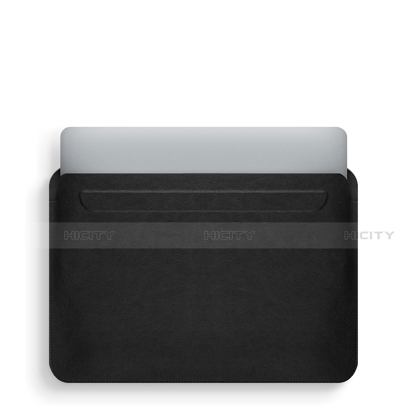 Leder Handy Tasche Sleeve Schutz Hülle L02 für Apple MacBook Air 13 zoll Schwarz Plus