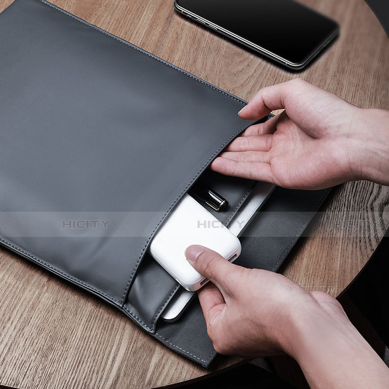 Leder Handy Tasche Sleeve Schutz Hülle L03 für Apple MacBook Pro 15 zoll Retina groß
