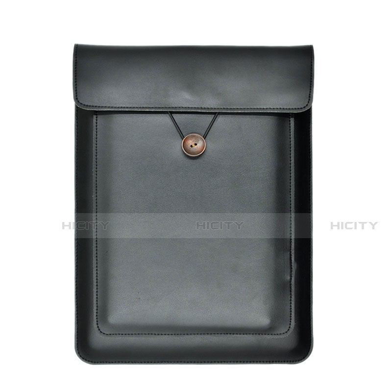 Leder Handy Tasche Sleeve Schutz Hülle L09 für Apple MacBook Air 13.3 zoll (2018) Schwarz Plus
