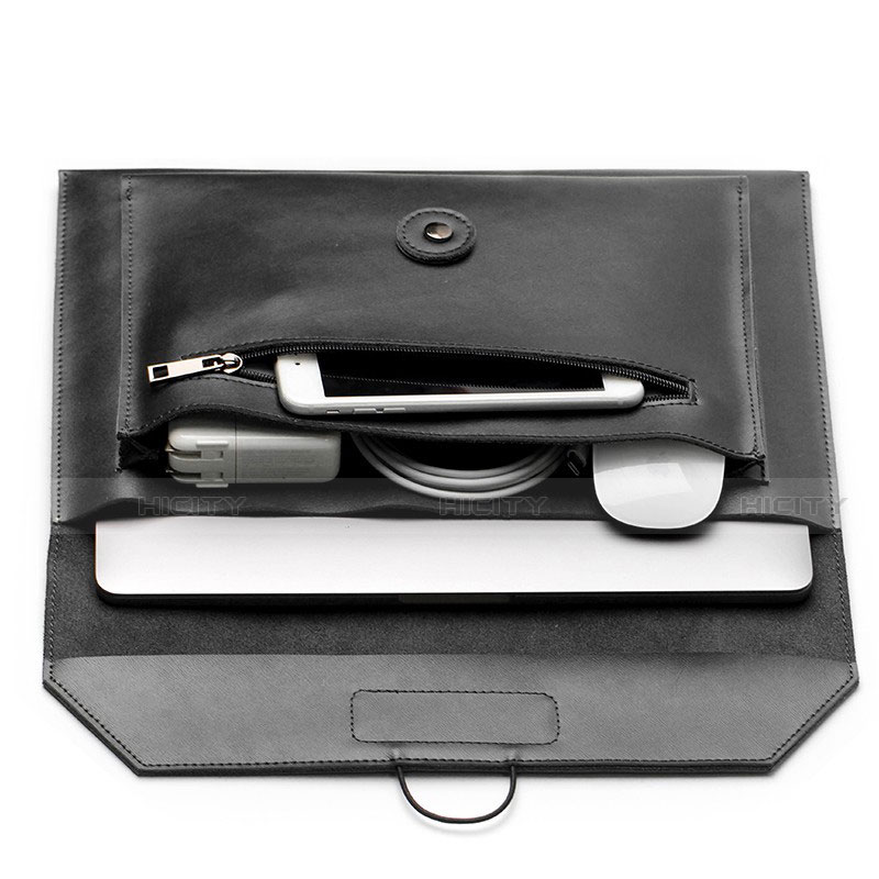 Leder Handy Tasche Sleeve Schutz Hülle L12 für Apple MacBook Air 13.3 zoll (2018) groß