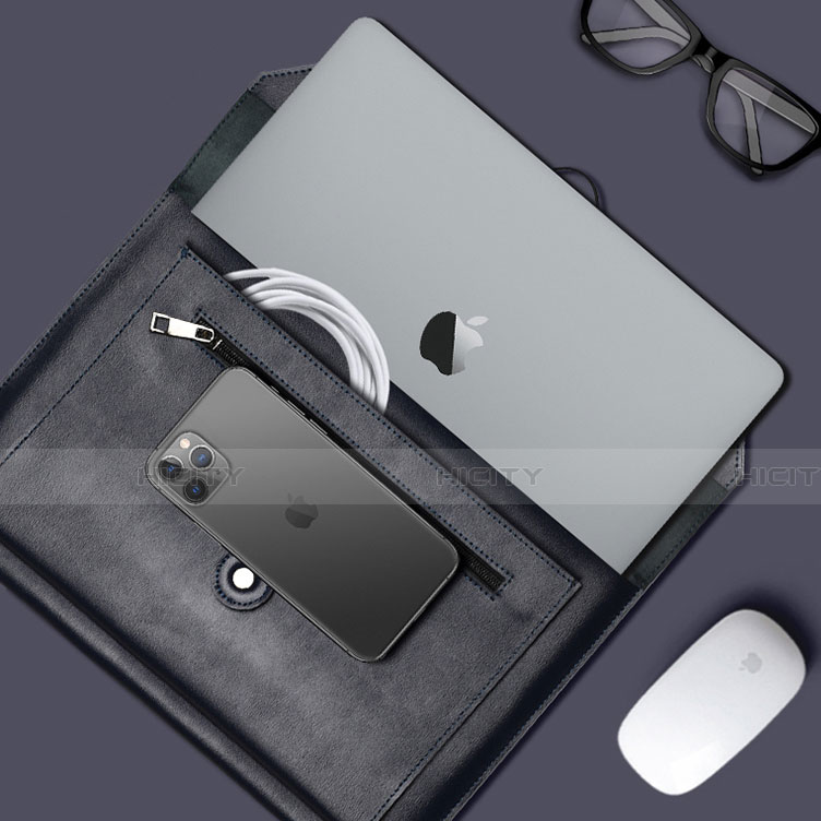 Leder Handy Tasche Sleeve Schutz Hülle L12 für Apple MacBook Pro 15 zoll Retina groß