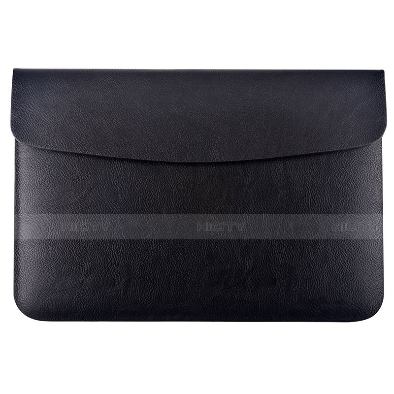 Leder Handy Tasche Sleeve Schutz Hülle L15 für Apple MacBook Pro 13 zoll Schwarz