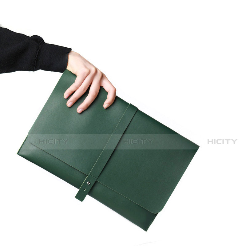 Leder Handy Tasche Sleeve Schutz Hülle L18 für Apple MacBook Air 11 zoll Grün Plus