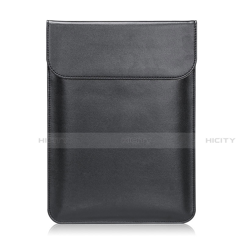 Leder Handy Tasche Sleeve Schutz Hülle L21 für Apple MacBook 12 zoll Schwarz