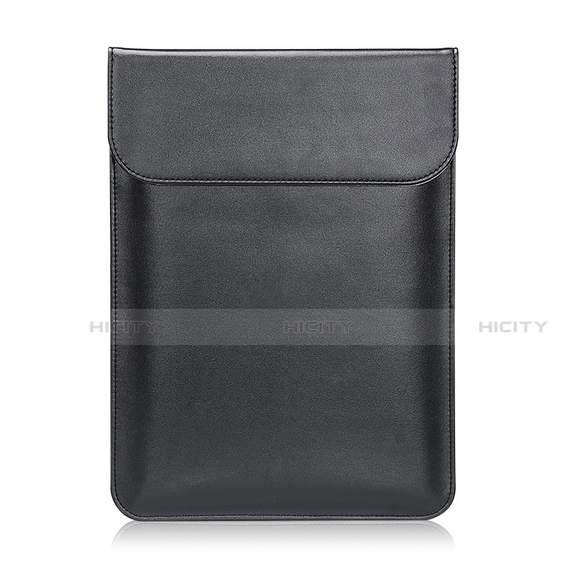 Leder Handy Tasche Sleeve Schutz Hülle L21 für Apple MacBook Pro 13 zoll Schwarz Plus