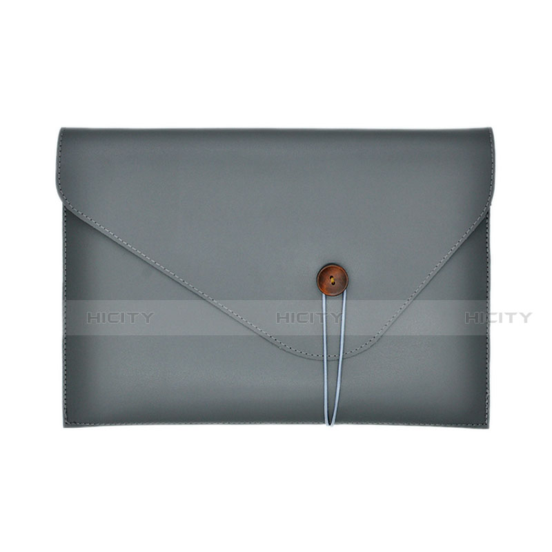 Leder Handy Tasche Sleeve Schutz Hülle L22 für Apple MacBook Pro 13 zoll Grau