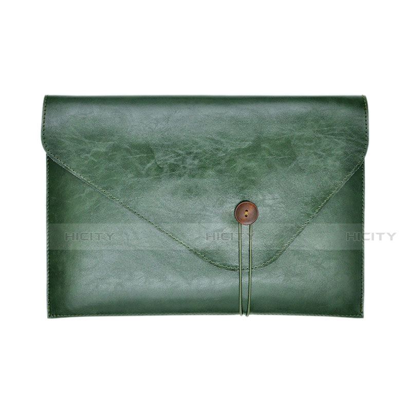 Leder Handy Tasche Sleeve Schutz Hülle L23 für Apple MacBook 12 zoll Grün