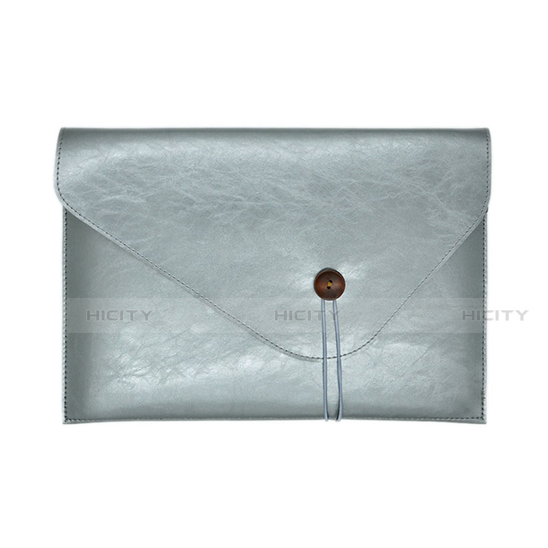 Leder Handy Tasche Sleeve Schutz Hülle L23 für Apple MacBook 12 zoll Silber