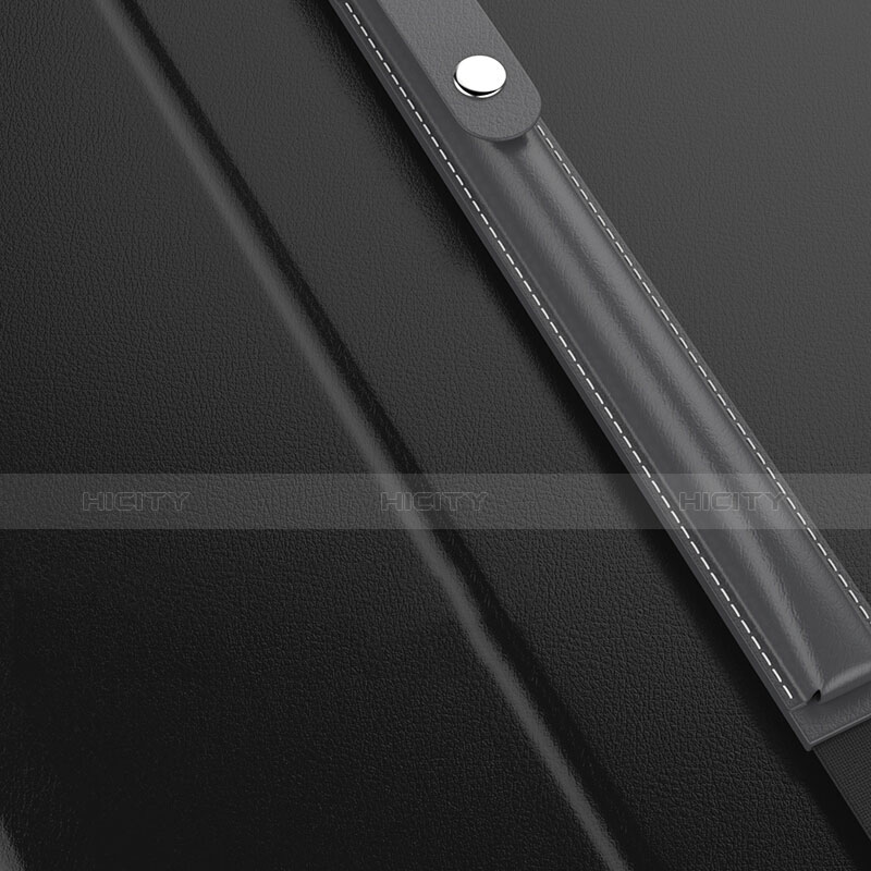 Leder Hülle Schreibzeug Schreibgerät Beutel Halter mit Abnehmbare Gummiband für Apple Pencil Apple New iPad 9.7 (2018) Grau groß