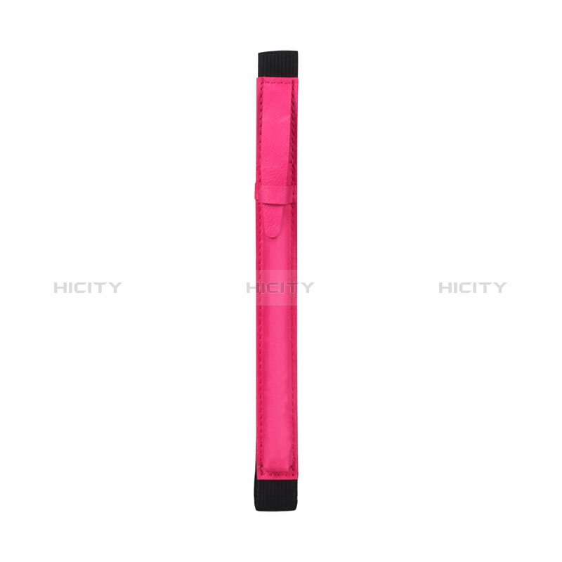 Leder Hülle Schreibzeug Schreibgerät Beutel Halter mit Abnehmbare Gummiband P03 für Apple Pencil Apple iPad Pro 10.5 Pink groß