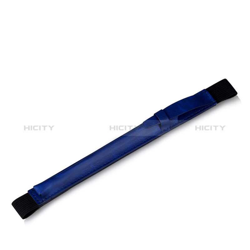 Leder Hülle Schreibzeug Schreibgerät Beutel Halter mit Abnehmbare Gummiband P03 für Apple Pencil Apple iPad Pro 9.7 Blau
