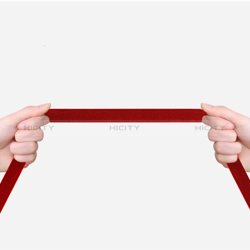 Leder Hülle Schreibzeug Schreibgerät Beutel Halter mit Abnehmbare Gummiband P04 für Apple Pencil Apple iPad Pro 12.9 Rot groß