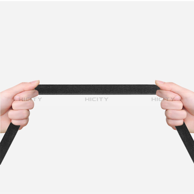 Leder Hülle Schreibzeug Schreibgerät Beutel Halter mit Abnehmbare Gummiband P04 für Apple Pencil Apple iPad Pro 12.9 Schwarz groß