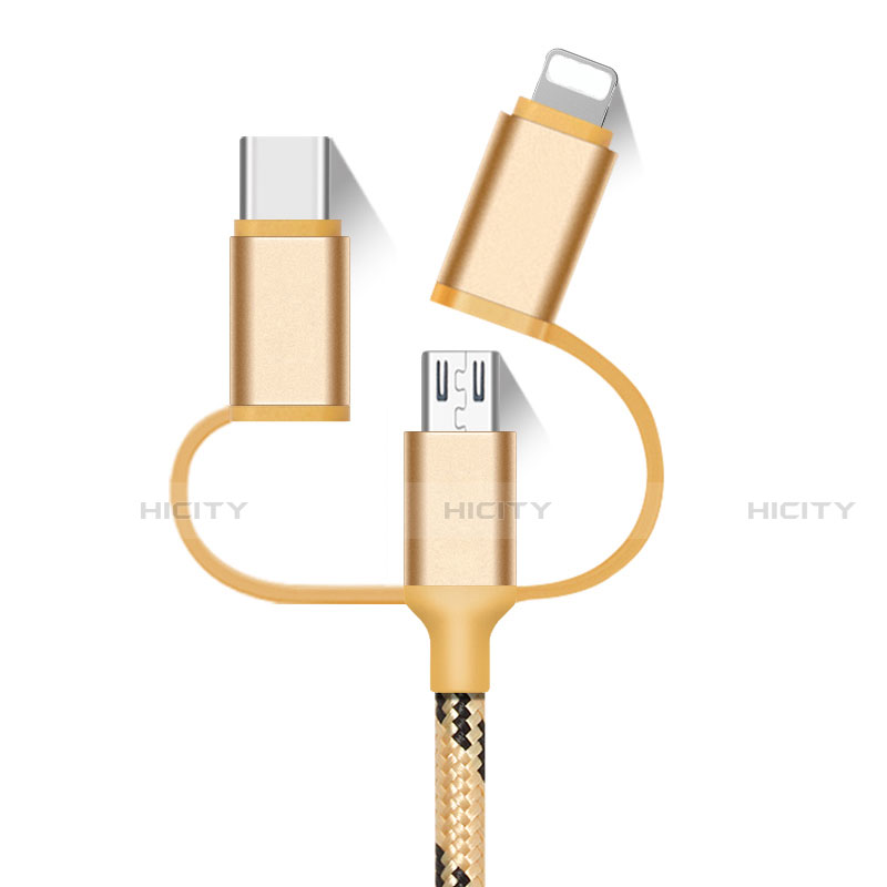 Lightning USB Ladekabel Kabel Android Micro USB Type-C 25cm S01 groß