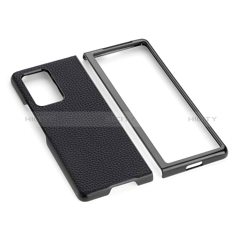 Luxus Leder Hülle Handyhülle und Kunststoff Schutzhülle Hartschalen Tasche BH2 für Samsung Galaxy Z Fold2 5G