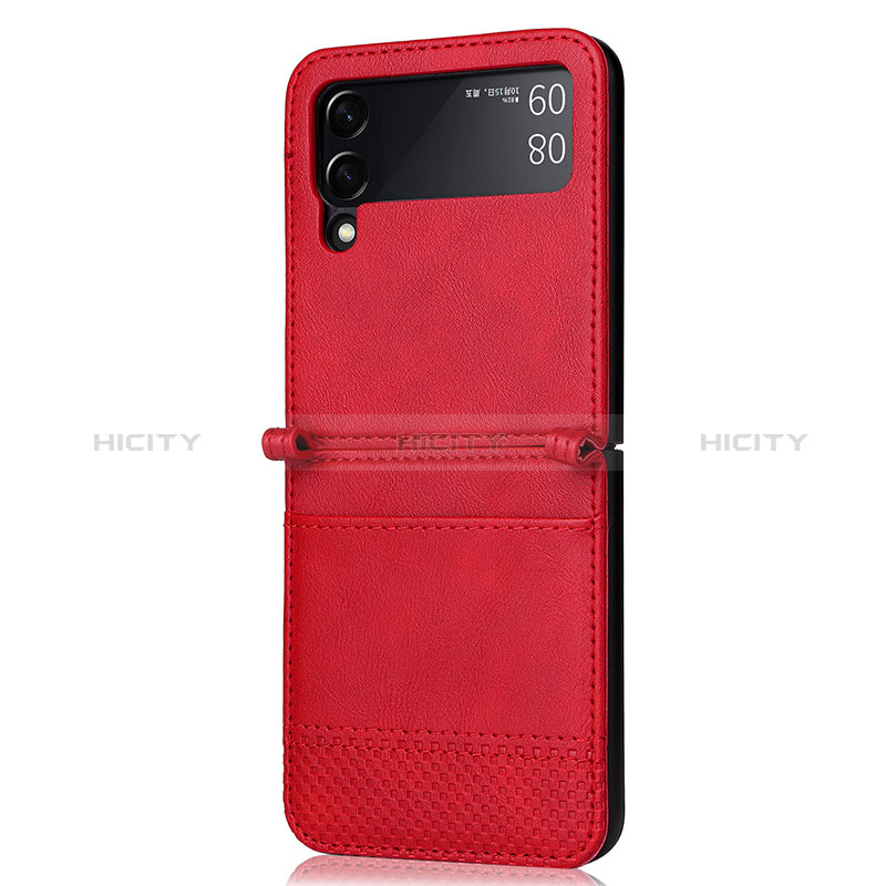 Luxus Leder Hülle Handyhülle und Kunststoff Schutzhülle Hartschalen Tasche BY1 für Samsung Galaxy Z Flip3 5G