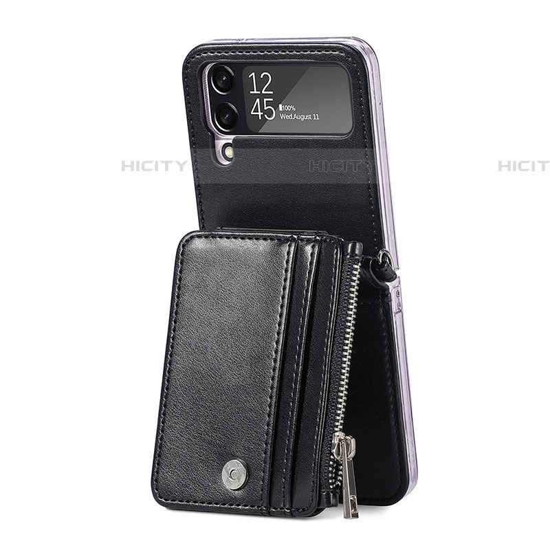 Luxus Leder Hülle Handyhülle und Kunststoff Schutzhülle Hartschalen Tasche H06 für Samsung Galaxy Z Flip4 5G groß