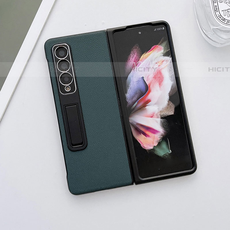Luxus Leder Hülle Handyhülle und Kunststoff Schutzhülle Hartschalen Tasche L09 für Samsung Galaxy Z Fold4 5G groß