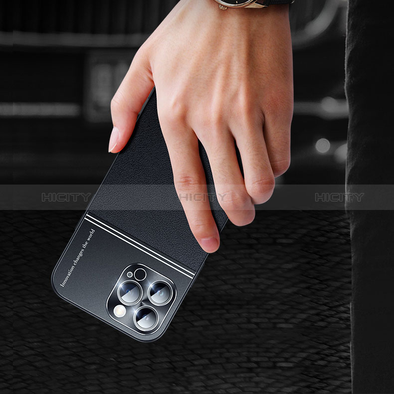 Luxus Leder Hülle Handyhülle und Kunststoff Schutzhülle Hartschalen Tasche QC1 für Apple iPhone 12 Pro Max