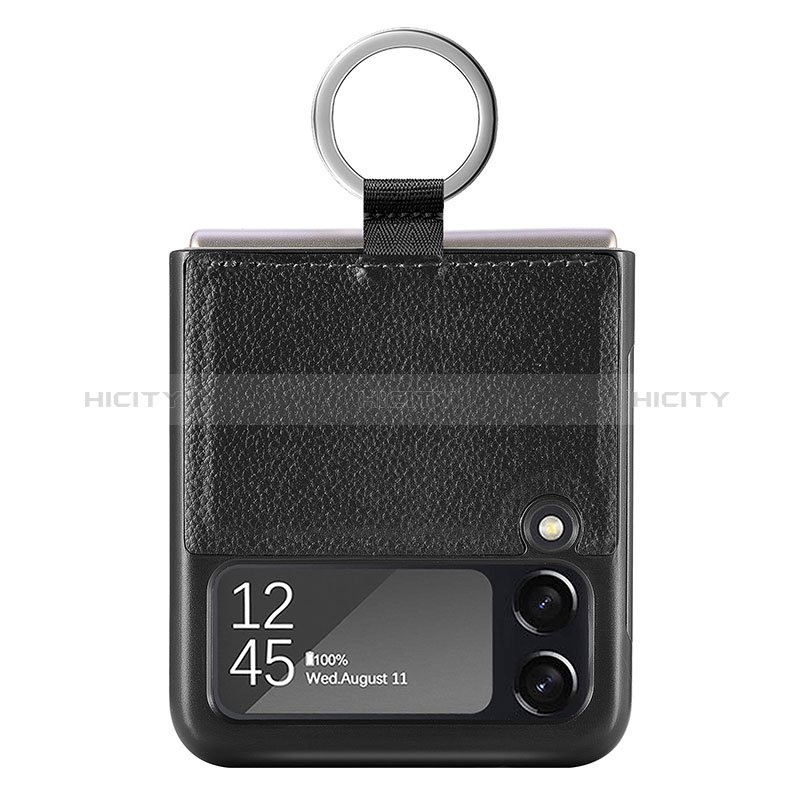 Luxus Leder Hülle Handyhülle und Kunststoff Schutzhülle Hartschalen Tasche S01 für Samsung Galaxy Z Flip3 5G