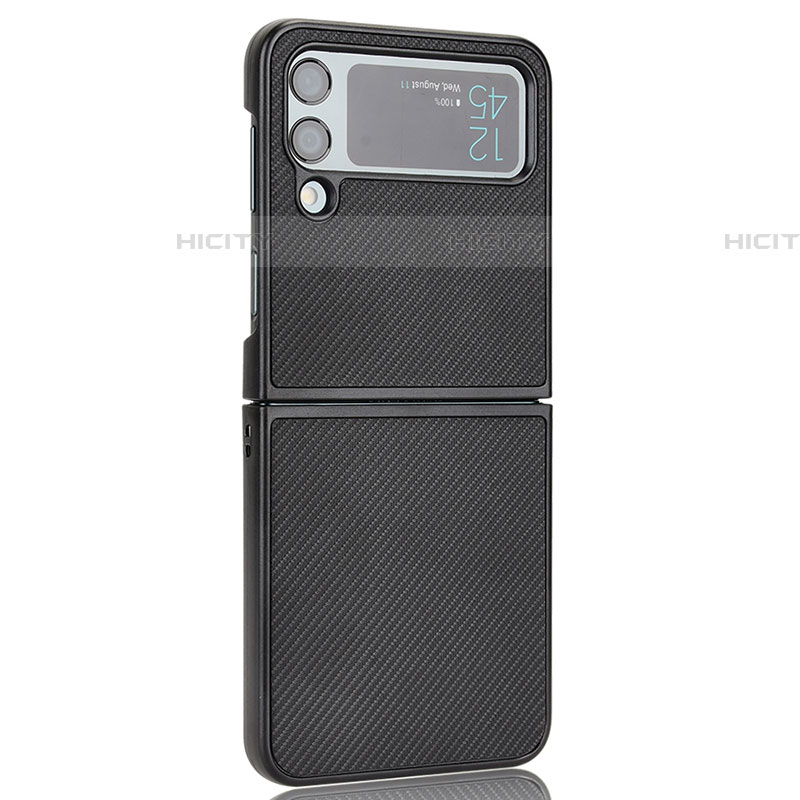 Luxus Leder Hülle Handyhülle und Kunststoff Schutzhülle Hartschalen Tasche T04 für Samsung Galaxy Z Flip4 5G