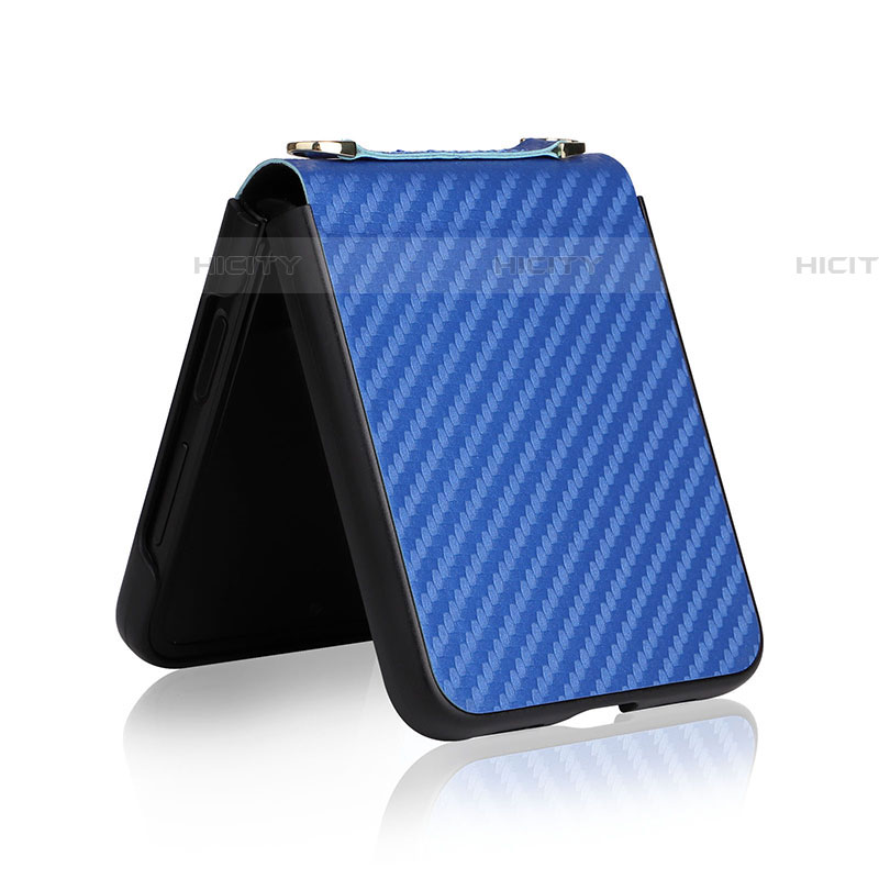 Luxus Leder Hülle Handyhülle und Kunststoff Schutzhülle Hartschalen Tasche T05 für Samsung Galaxy Z Flip4 5G