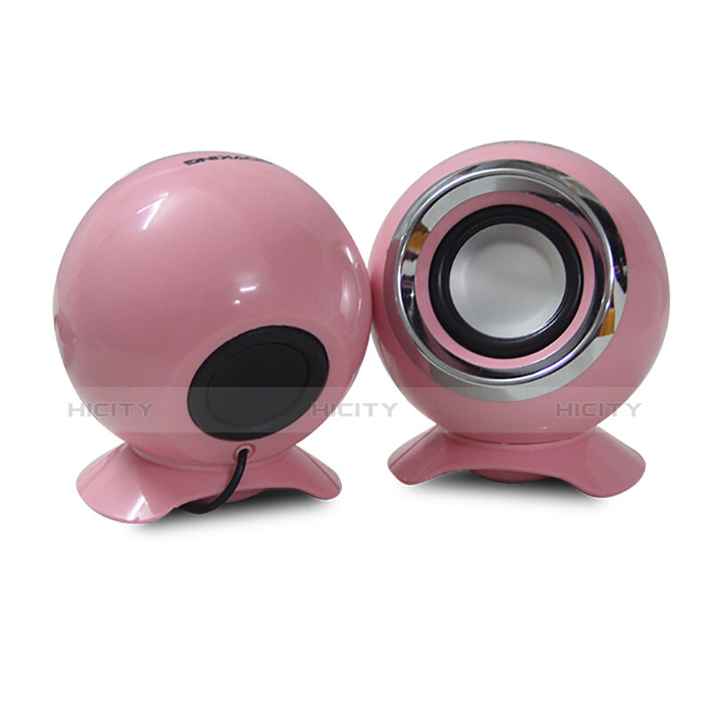 Mini Lautsprecher Stereo Speaker Rosa groß