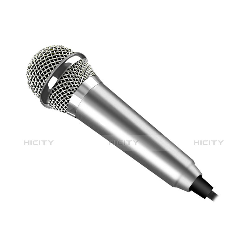 Mini-Stereo-Mikrofon Mic 3.5 mm Klinkenbuchse M04 Silber