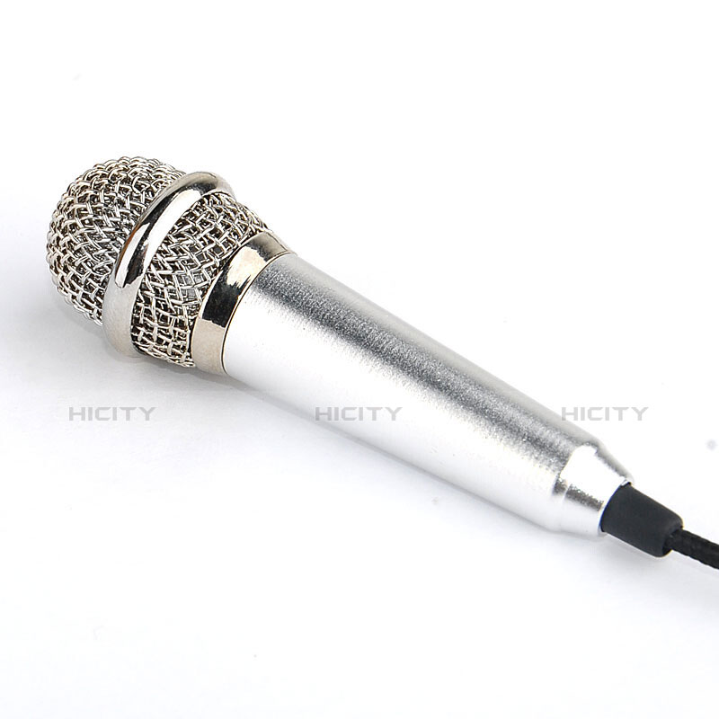 Mini-Stereo-Mikrofon Mic 3.5 mm Klinkenbuchse M04 Silber